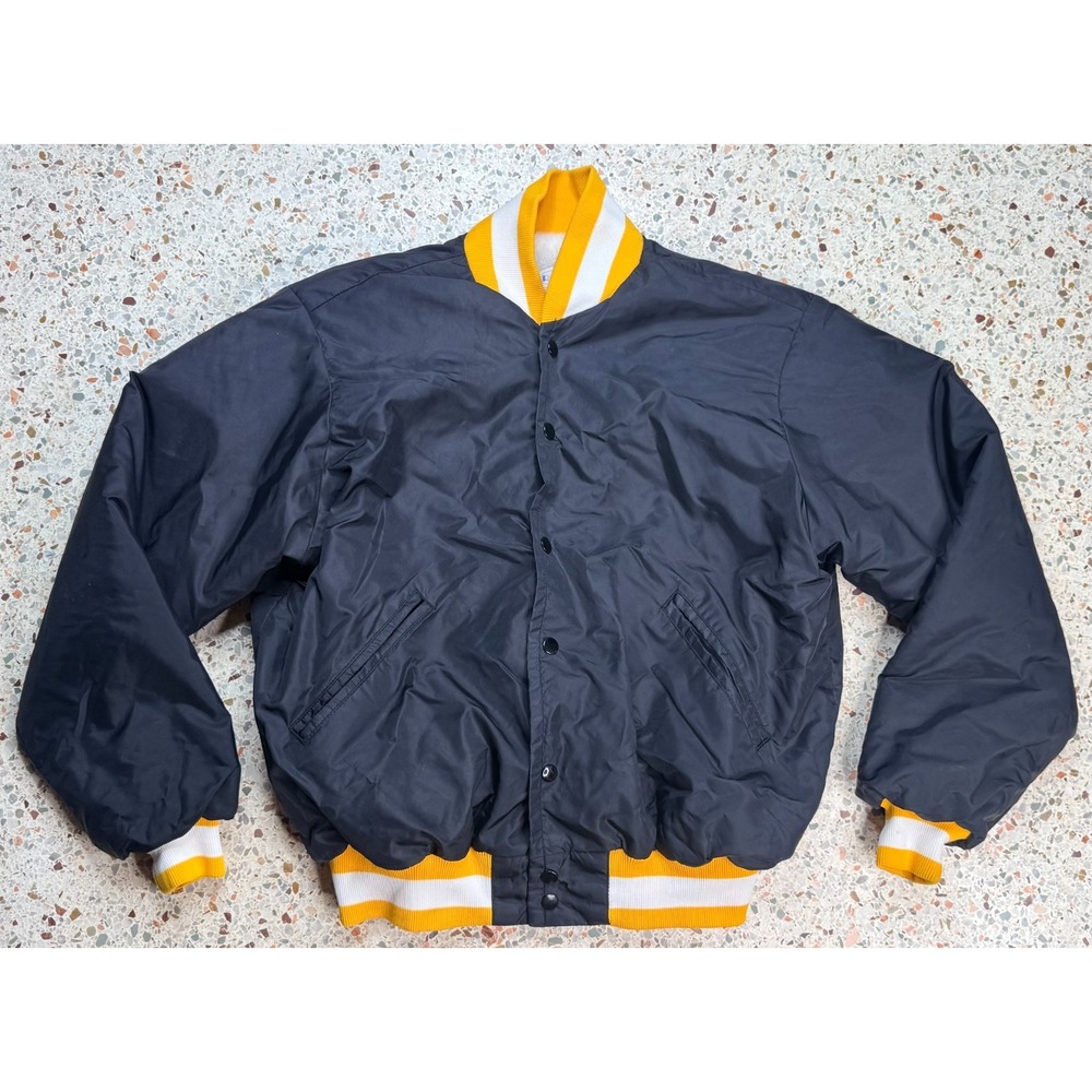 R&B Athletic Sportswear NFL Pittsburgh Steelers Vtg Faux Lined Jacket Size L